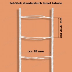 Žebříček pro standardní lamely horizontálních žaluzií